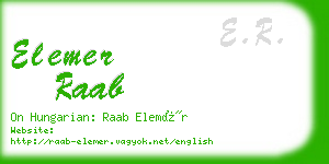 elemer raab business card